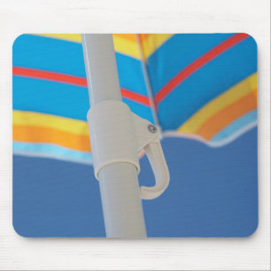 Striped Beach Umbrella Mouse Mat