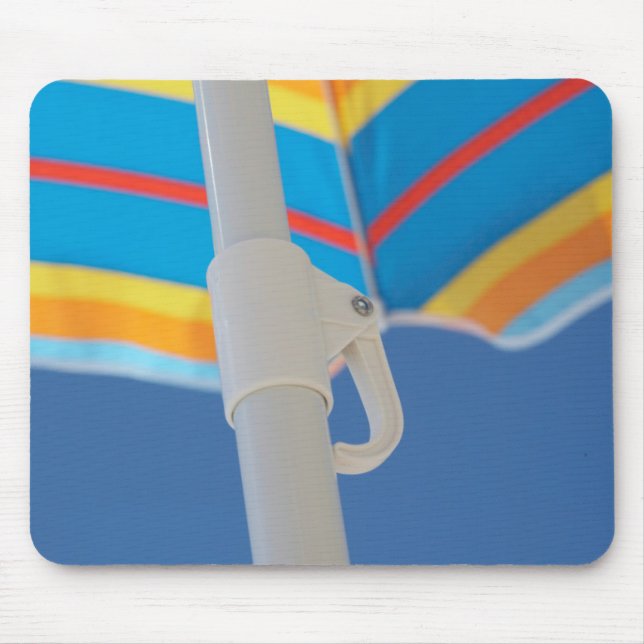 Striped Beach Umbrella Mouse Mat (Front)