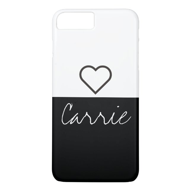 Striped Black & White | Customisable Text & Font Case-Mate iPhone Case (Back)