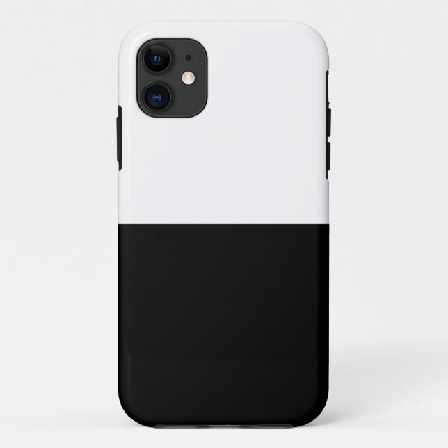 Striped (Black & White | Horizontal) Customisable Case-Mate iPhone Case (Back)