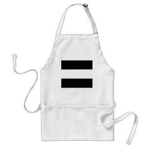 Striped (Black & White Horizontal) Customisable Standard Apron