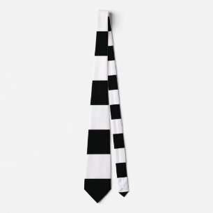 Striped (Black & White   Horizontal) Customisable Tie