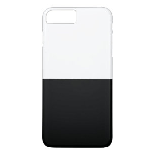 Striped (Black & White   Horizontal) Phone Case