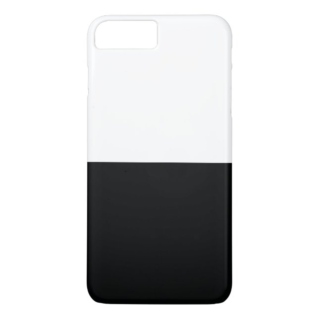 Striped (Black & White | Horizontal) Phone Case (Back)