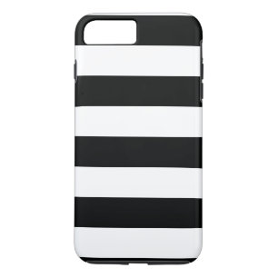 Striped Black & White Horizontal Phone Case