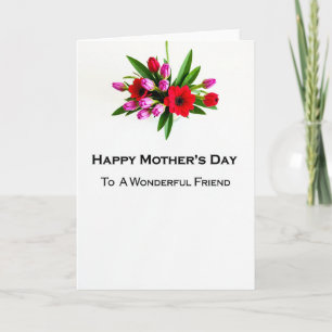 Striped Blooms Friend Card