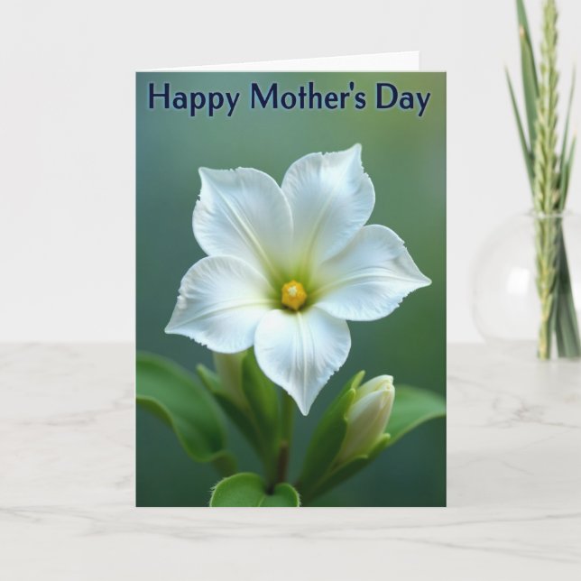 Striped Blossom Message Card (Front)
