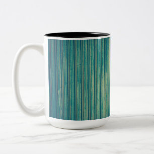 Striped Blue Lines Two-Tone Coffee Mug