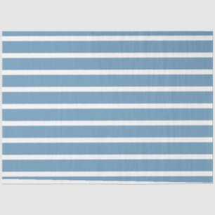 Striped Blue White Tissue Decoupage Paper