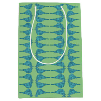 Striped Bluebird Medium Gift Bag