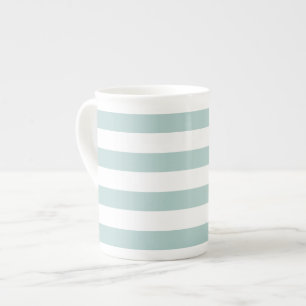 Striped bone china mug