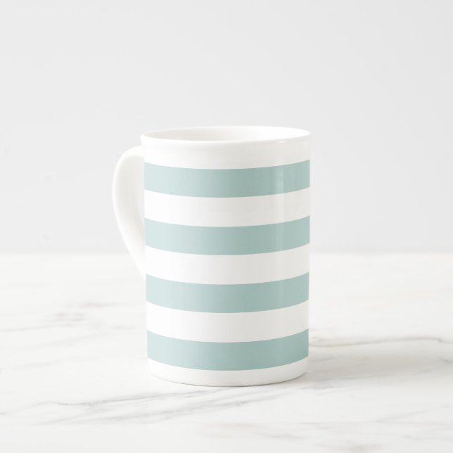 Striped bone china mug (Front Left)