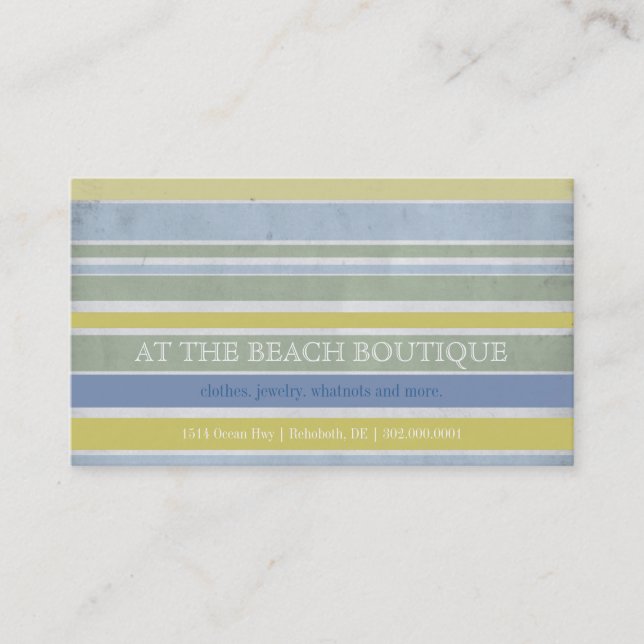 Striped Boutique Business Cards (Front)