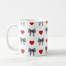 Striped Bow and Heart
