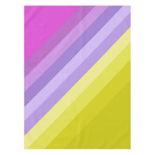 Striped, bright tablecloth