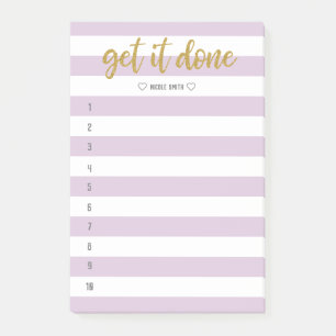 Striped Brush Lettered Get It Done Post-it Notes
