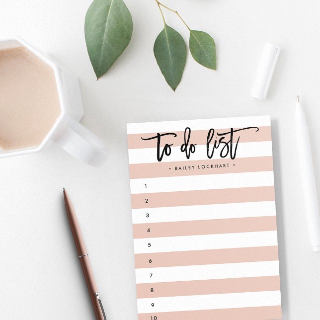 Striped Brush Lettered To-Do List Post-it Notes (Creator Uploaded)