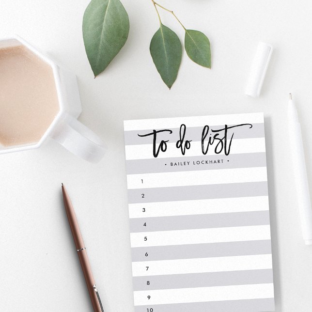 Striped Brush Lettered To-Do List Post-it Notes (Creator Uploaded)