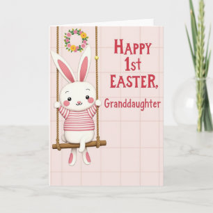Striped Bunny Easter Card