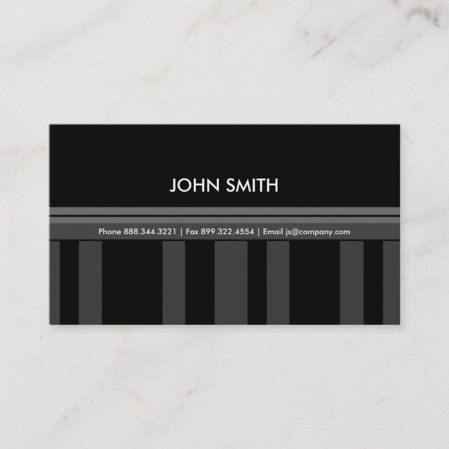 Striped Business Card (Front)