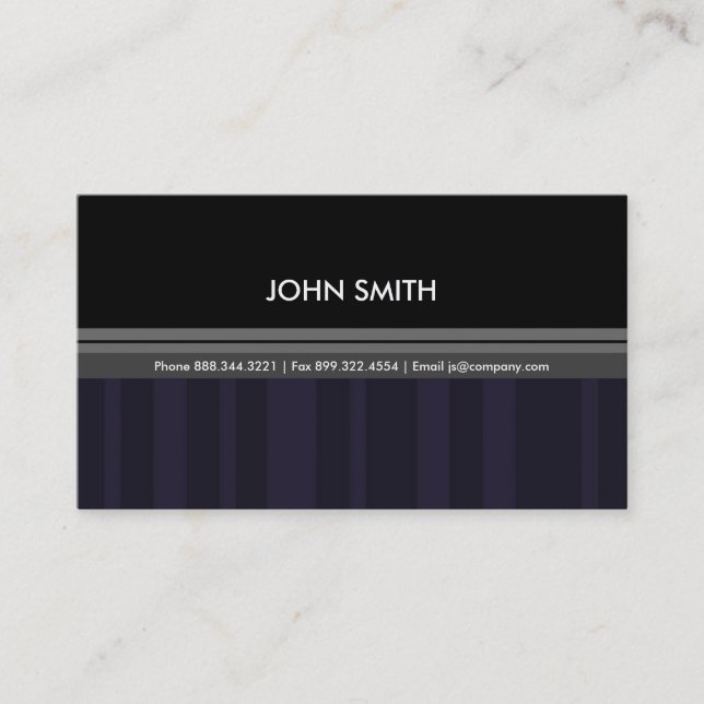 Striped Business Card (Front)