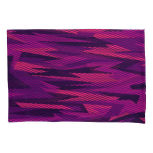 Striped Camouflage: Abstract Geometric Pattern Pillowcase