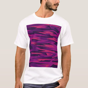 Striped Camouflage: Abstract Geometric Pattern T-Shirt
