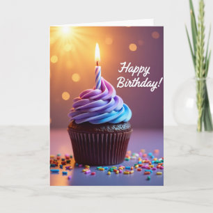 Striped Candle Treat Card