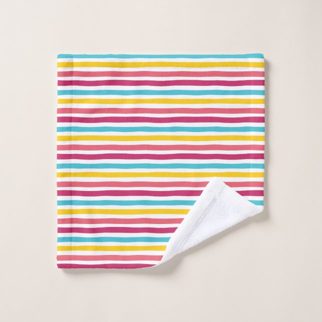 Striped Candy! Fun Colourful Happy Wash Cloth (Wash Cloth)