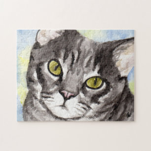 Striped Cat Jigsaw Puzzle