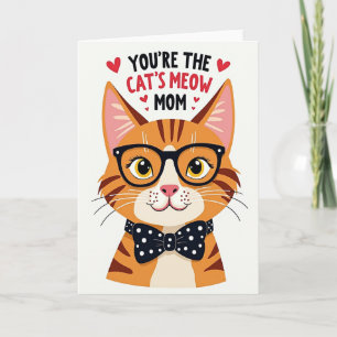 Striped Cat Mothers Day Card