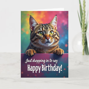 Striped Cats Gaze Card