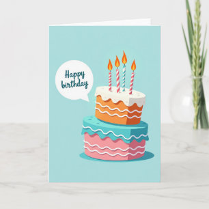 Striped Celebration Cake Card