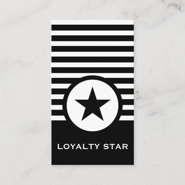 Striped Chic Loyalty Star Card (Front)