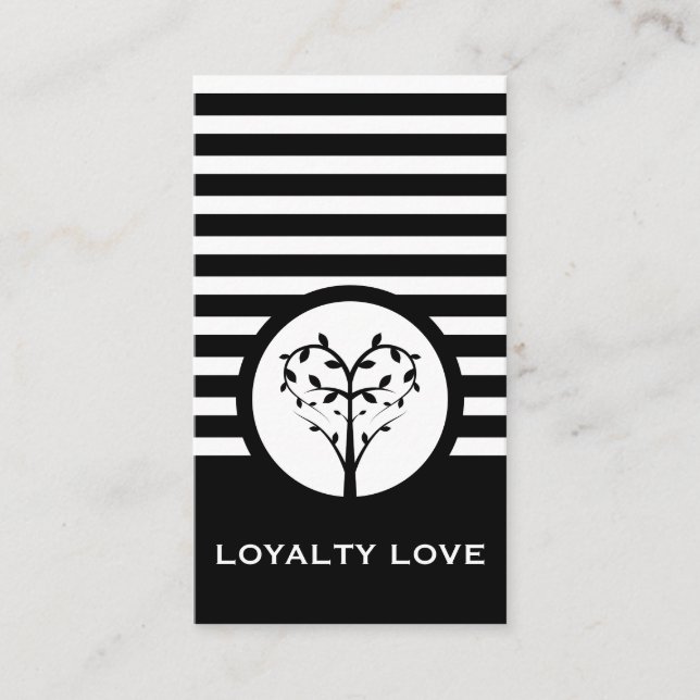 Striped Chic Loyalty Tree Card (Front)