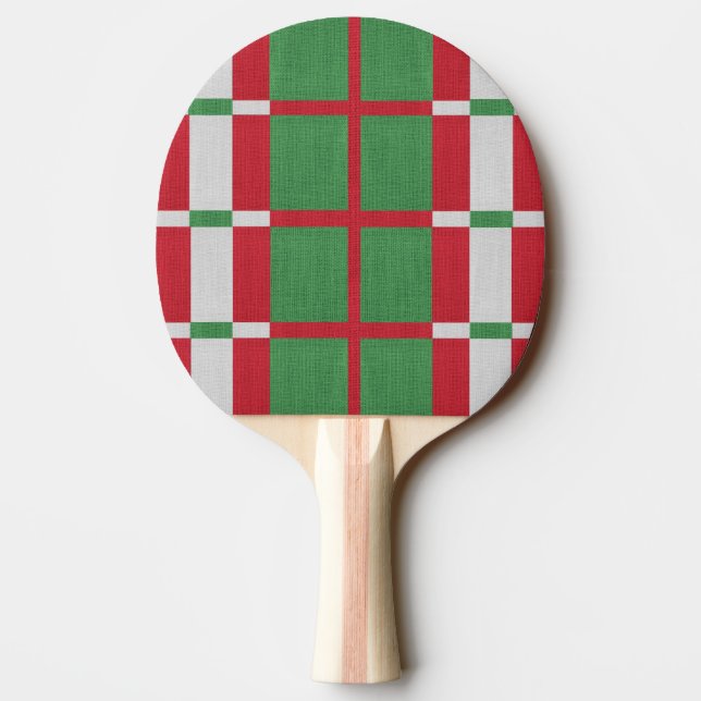 Striped Christmas Ping Pong Paddle (Back)