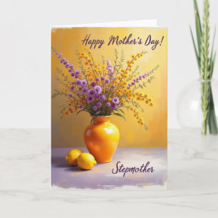 Striped Citrus Bloom Thank You Card