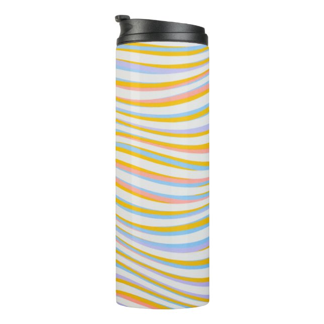 Striped Colored Abstract       Thermal Tumbler (Rotated Right)