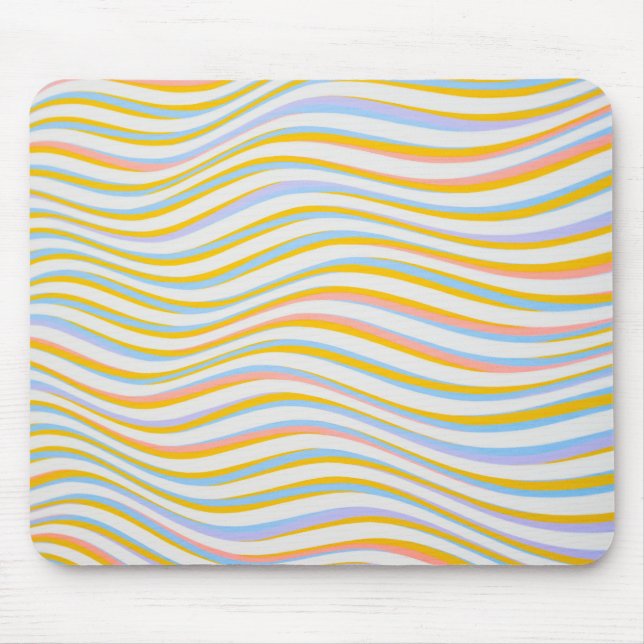 Striped Coloured Abstract   Mouse Mat (Front)