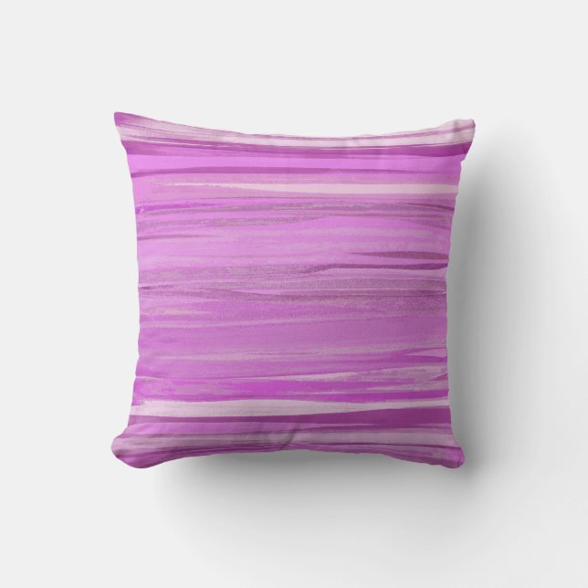 Striped coloured paint Art Design Abstract Cushion (Front)