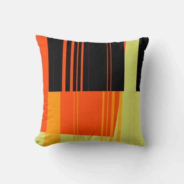 Striped coloured paint Art Design Abstract Cushion (Front)