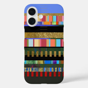Striped Colourful Pattern iPhone 16 Case