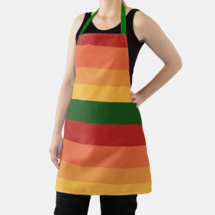 Striped Colours of Autumn  Apron