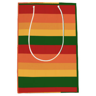 Striped Colours of Autumn Medium Gift Bag