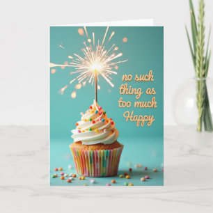 Striped Cupcake Sparkler Card