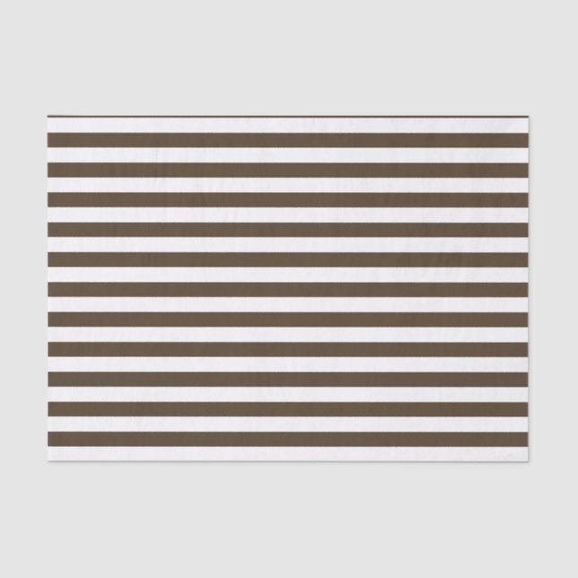 Striped Dark Coffee Tissue Paper (Front)