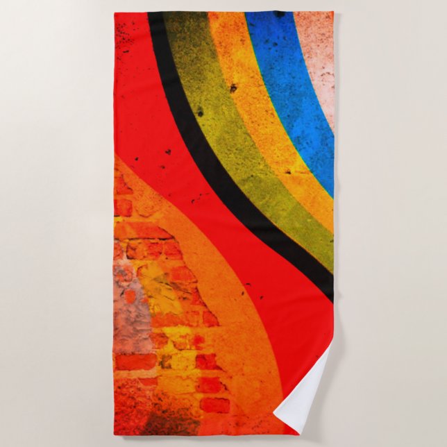Striped Design Beach Towel (Front)