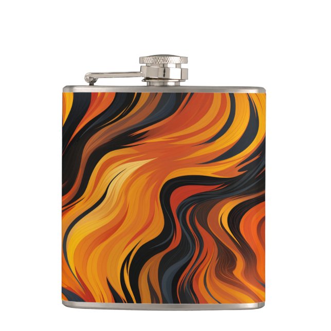 Striped Design Hip Flask (Front)