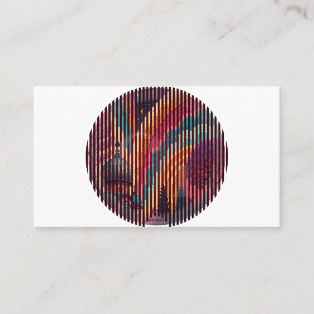 Striped Dome Info Card #00001 – Customisable (Front)