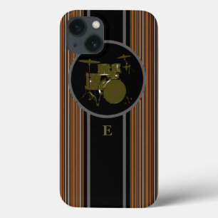striped drum music customizable iPhone 13 case